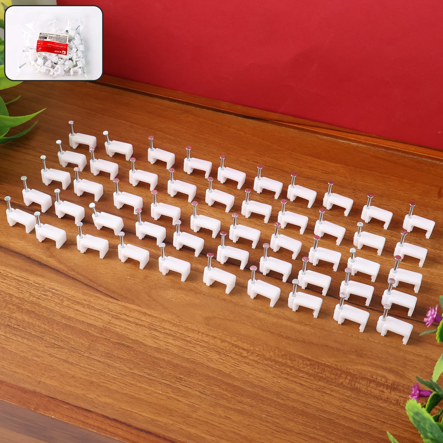 8mm Nail Cable Clips Set (50 Pc) 8mm Nail Cable Clips Set (50 Pc)